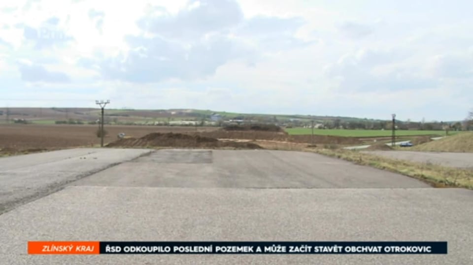 11. 4. 2018 ZPRÁVY: ŘSD ODKOUPILO POSLEDNÍ POZEMEK A MŮŽE ZAČÍT STAVĚT OBCHVAT OTROKOVIC